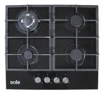 Comprar Sole Cocina Empotrable Gas 4 Hornillas 60cm Solco045v2 Color Negro
