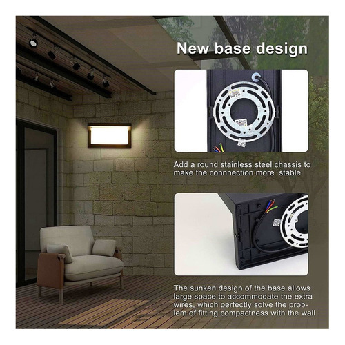 Parede Led Moderna Luz De Externa 18 W À Prova D'água Ip66