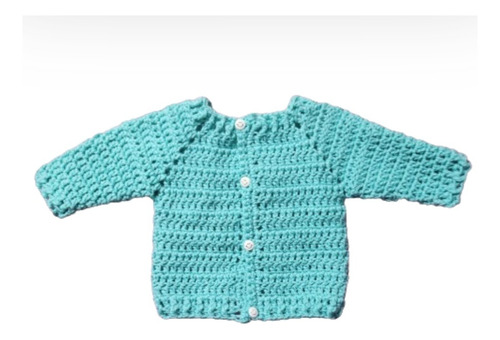 Sweater Eli Saquito Artesanal Bebé Lana Redondo Tejido 