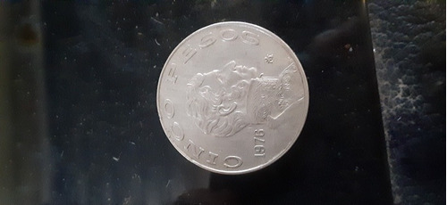 Moneda Antigua  Año 1976#5 Pesos En Perfecto Estado 