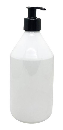 Botella Plastica 500 Cc Blanca C Valvula Cremera Negra X20