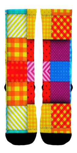 Imagem 2 de 3 de Meia Colorida - Festa Junina 7 - Dryfit - Meias Elite