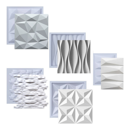 Formas De Gesso 3d E Cimento Abs Monte O Kit Molde Plástico
