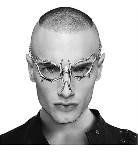 Lvow Futurista Cyber ??punk Cara Cadena Pendiente Joyería En