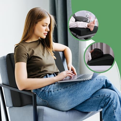 Almohada Reclinable Viscoelástica Grande, Cojín Cuña, Extens