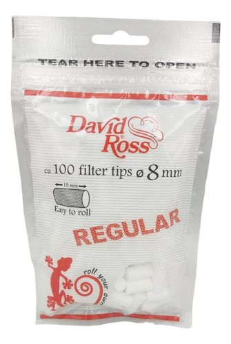 Filtros David Ross Regular 8mm Celulosa X100und