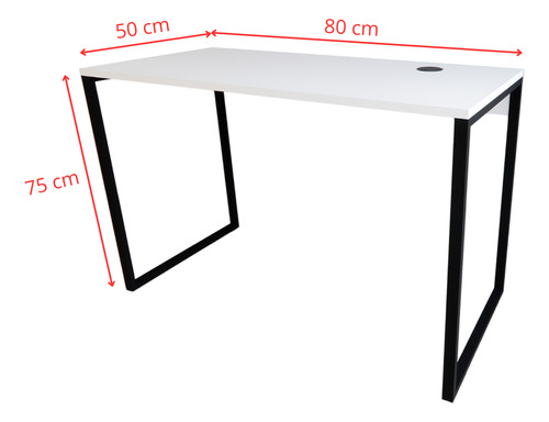 Mesa Escrivaninha Estilo Industrial Com Carregador Sem Fio