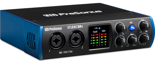 Presonus Studio 24c 2x2, 192 Khz, Interface De Áudio Usb Com