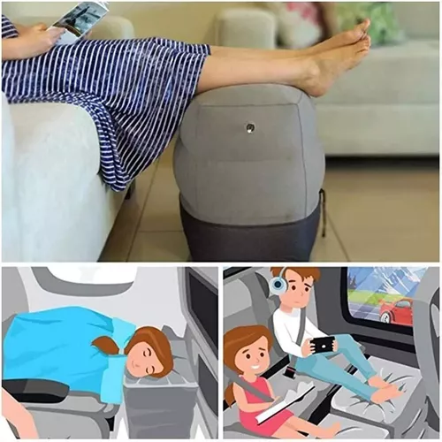 Almohada Cojín Cama Inflable Para Viajes Avión, Auto, Bus