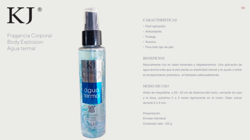 Imagen 2 de 5 de Agua Termal Antioxidante Suaviza Elasticida Kejel Jabibe