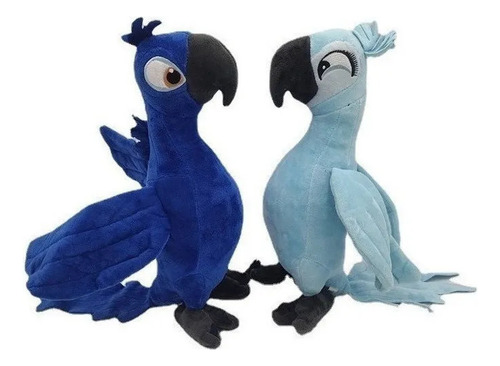 Muñeco De Peluche Blu & Jewel Rio Parrot Bird, 2 Piezas