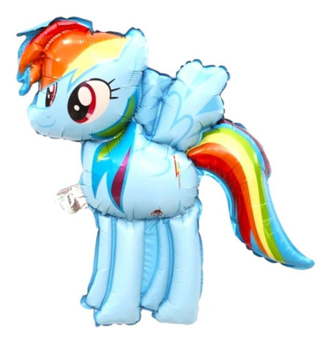 5 Globos Metalicos De 61cm De Rainbow Dash De My Little Pony