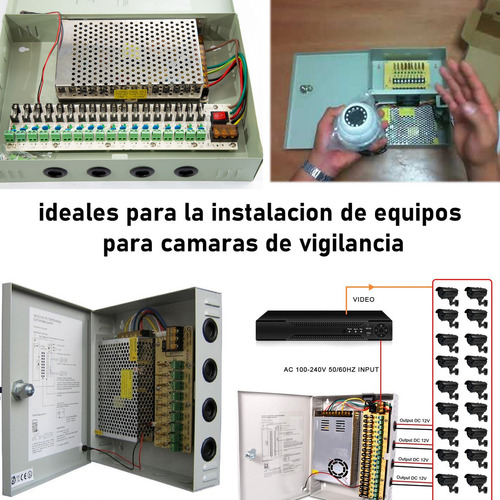 Fuente Poder 12v 10a 120w Transformador 220v Camaras Cinta