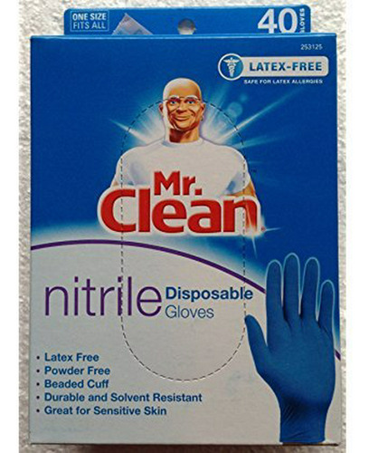 Guantes De Nitrilo Mr. Clean Sin Látex (1)