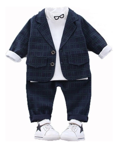 Conjunto Traje Formal For Bebé Niño Camisa Pantalón Saco /3