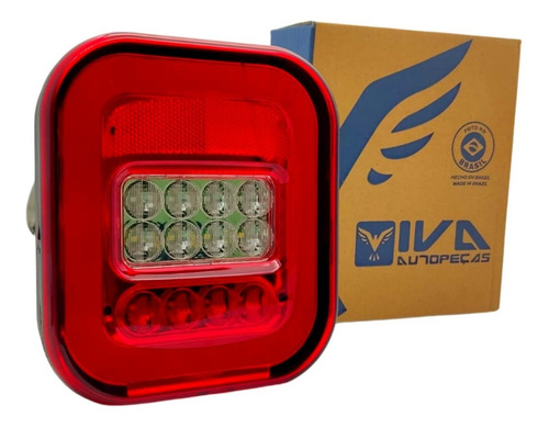 Lanterna Traseira Iva-4010(ld) Led Bivolt C/chicote Conector