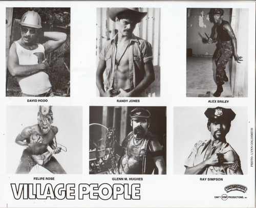 Musica Disco Village People Fotografia Promocional De Prensa