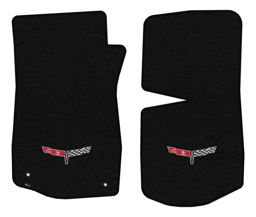 Lloyd Mats Juego 2 Alfombrilla Piso Para C3 Corvette Negra