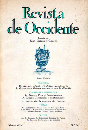 Revista De Occidente Nro 84 Marzo De 1970 (0h)