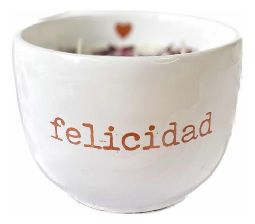 Vela Cera De Soja En Bowl De Ceramica Regalo Navidad