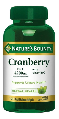 Nature's Bounty Cranberry Plus Vitamin C 120 Cápsulas