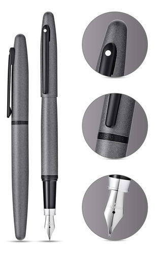 Lapicera Pluma Fuente Sheaffer Vfm Matte Gray Bt Medium
