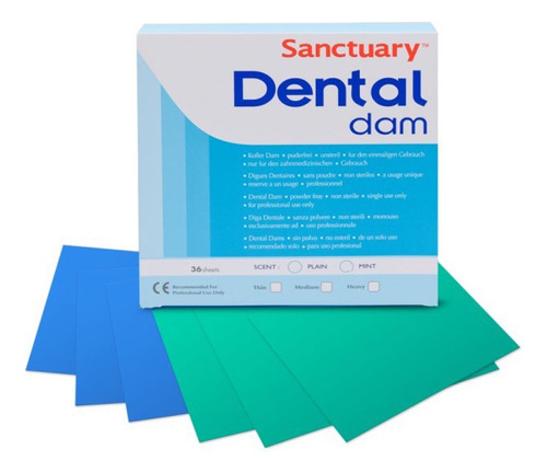 Goma Dique Dental Sanctuary 6x6 X 36 Unidades