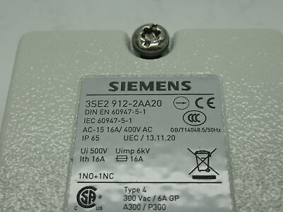 Siemens 3se2-912-2aa20 Foot Switch W/cover 1no 1 Nc M20x Oaf