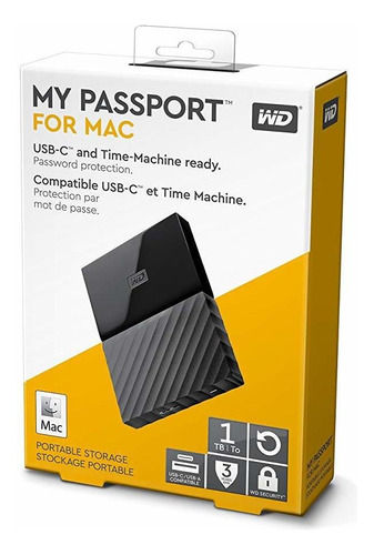 Wd 1tb My Passport Para Mac Este Disco Duro Externo, Usb C -