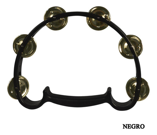 Pandero Mediano Negro New Beat A-13-blk