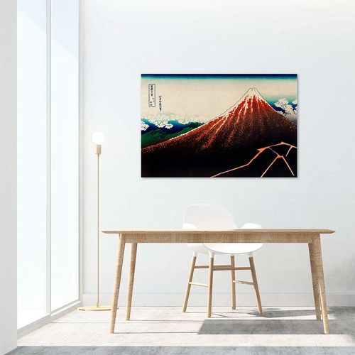 Cuadro Tormenta Debajo De La Cima Hokusai 40x60 M Y C
