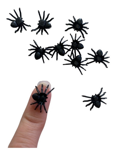 Micro Aranha Halloween Kit 24 Un Medida 1,5x1cm Plastica