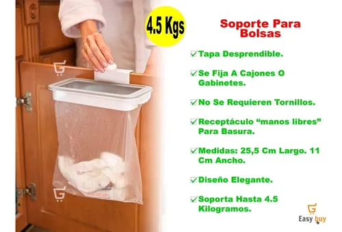 Basurero Porta Bolsas Ideal Para La Cocina