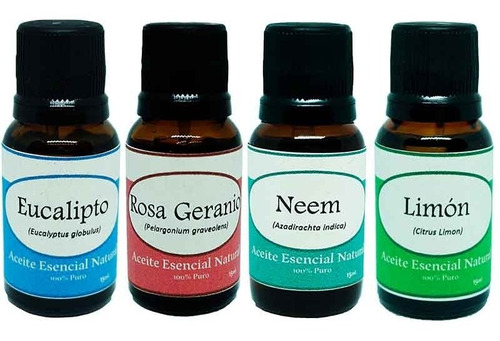 Eucalipto Rosa Geranio Neem Limon Aceite Esencial Natural 4
