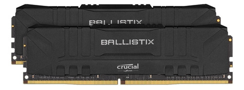 Memoria RAM Ballistix gamer color negro 16GB 2 Crucial BL2K8G36C16U4