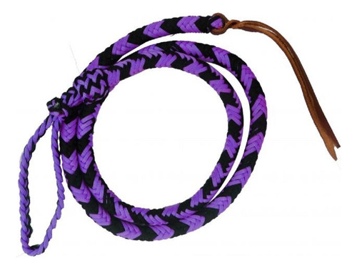 Showman 4.5 Purpura Negro Suave Durable Trenzado Nylon Cuero