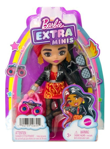 Barbie Mini Extra Cabello Rojo Y Negro Oferta Mattel 