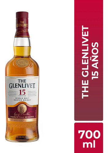 Whisky The Glenlivet 15 Años Single Malt Scotch 700ml