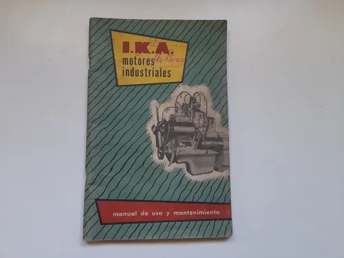 comprar Ika Motores Industriales, Manual De Uso Y Mantenimiento