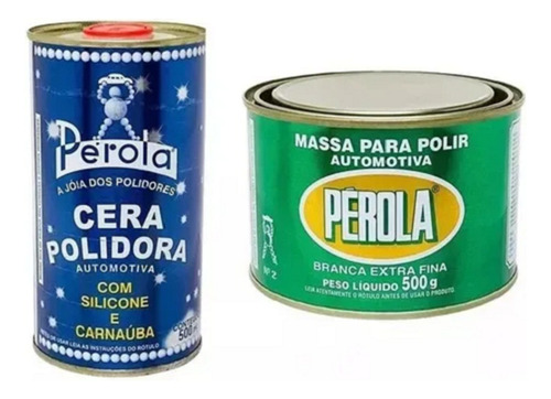 Cera Polidora Pérola 500ml + Massa De Polir N2 500g