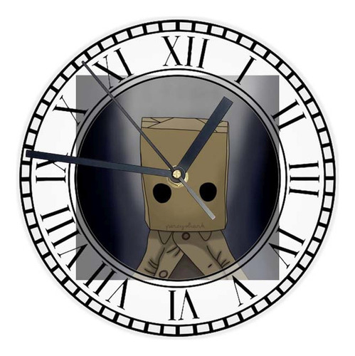 Reloj Redondo Madera Brillante Little Nightmares Mod 26