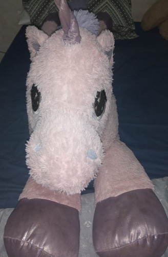 Unicornio De Peluche Gigante Rosa Claro (Usado)