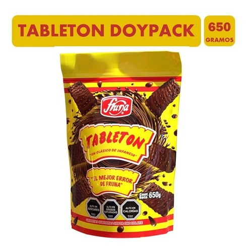 Tabletón En Doypack - Cierre Fácil - Fruna (bolsa Con 650gr)