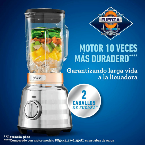 Licuadora Oster Max Vaso De Vidrio Y Control Giratorio 1.75l