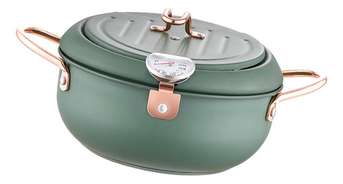 Olla Para Freidora, Sartén Con Aceite Extraíble Verde 24cm