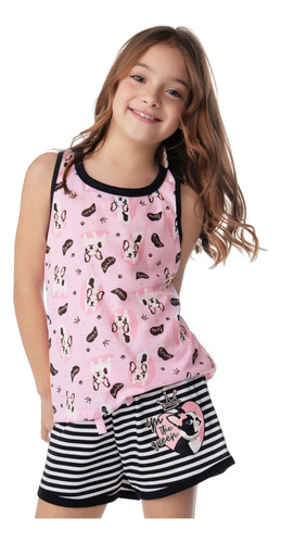 Pijama Nena Musculosa Short So Beauty Queen So Pink 11678