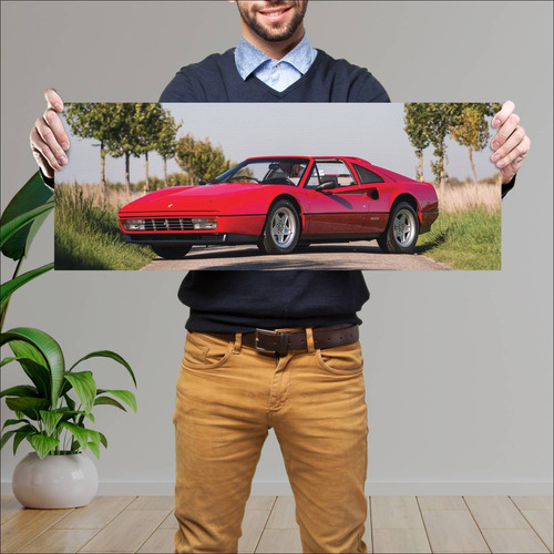 Cuadro 30x80cm Auto 1985 Ferrari 328 Gts Auto 204