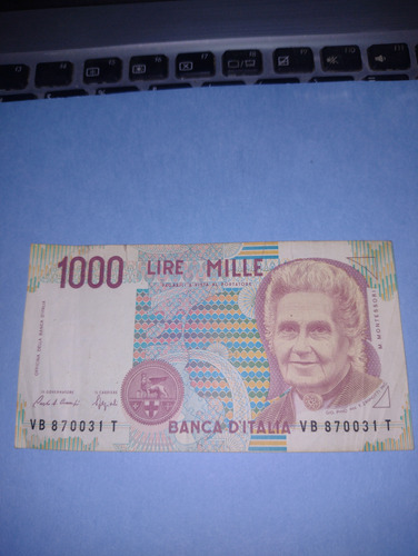 Italia Billete De 1000 Liras Circulado Usado 1990