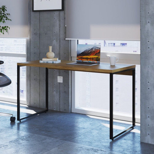 Mesa Para Escritório Office Estilo Industrial 135cm Kuadra