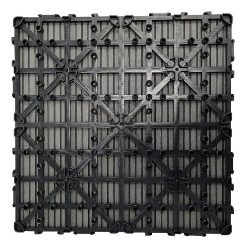 Baldosa Deck Wpc 30 X 30 Cm Apta Uso Exterior - Pack 1 M2